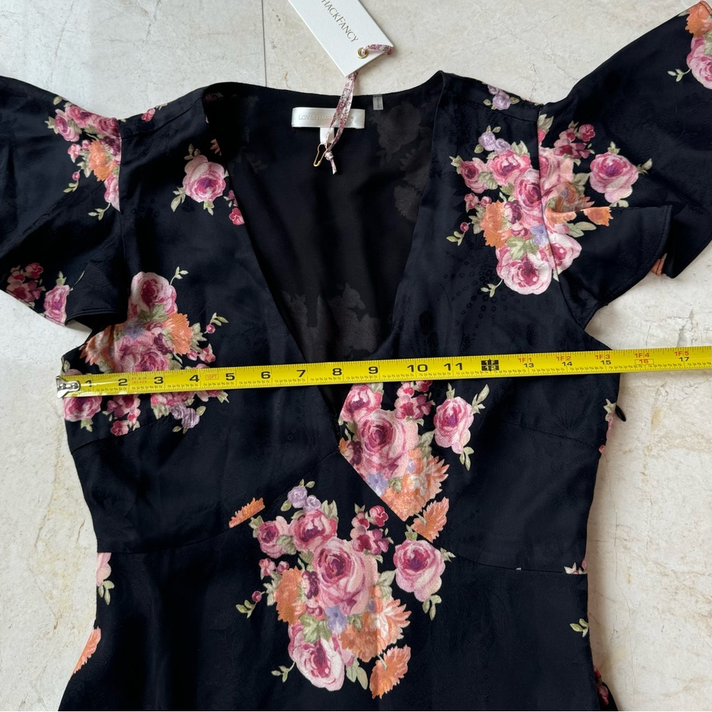 LoveShackFancy Elowen Midi dress floral Silk blend fabric size 0 - Picture 6 of 14